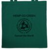 HGG1003-02 hemp go green tote bag with black logo design
